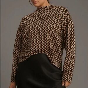 XL Anthropologie Maeve Heart Sweater